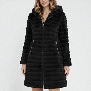 Audrey Black Faux Fur Coat / NWT / Exclusive Style NWT
